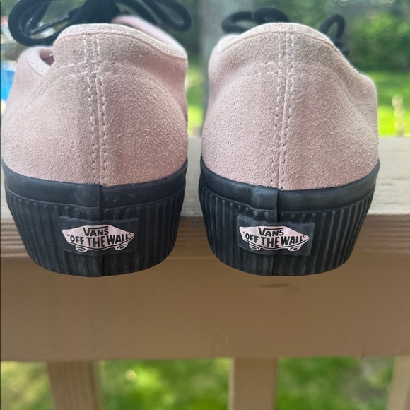 Vans Women's Pink Canvas Sneakers with Black Accents - Picture 5 of 6